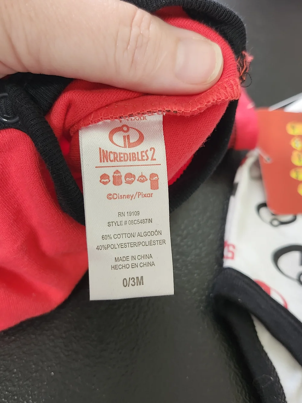 Incredibles Baby Jack Jack Bodysuit 2 Piece Set Super Power Hero Movie Fan New